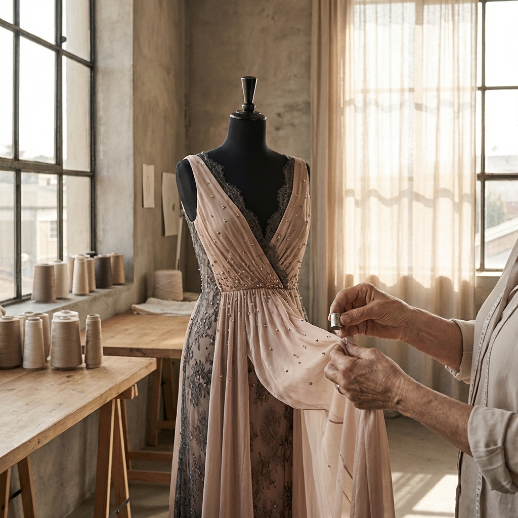 Detalle de costura a mano